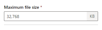 File Field Type - Maximum Size