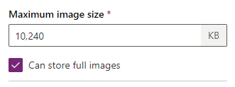 Image field - Maximum Size