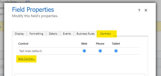 Edit Field Properties