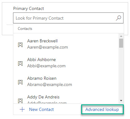 Advanced Lookup