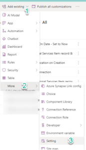 Add a Setting to a Solution
