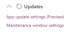 Environment Settings -> Updates