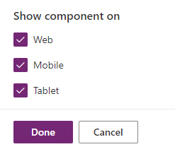 Show Component On